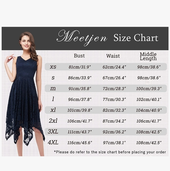 NWOT Meetjen Women's Vintage Floral Lace Asymmetrical Hem Coral Cocktail Dress - Picture 12 of 12